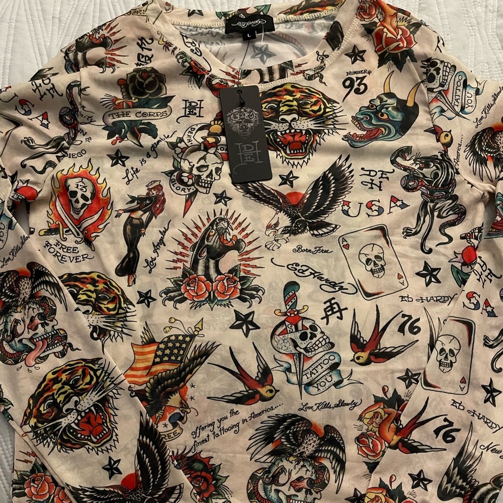 ED HARDY Mesh top